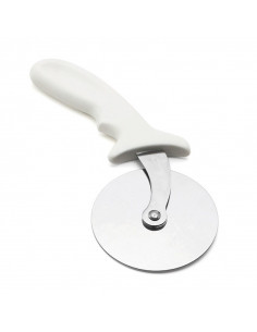 Roulette à pizza inox - Diamètre 10 cm - Manche blanc