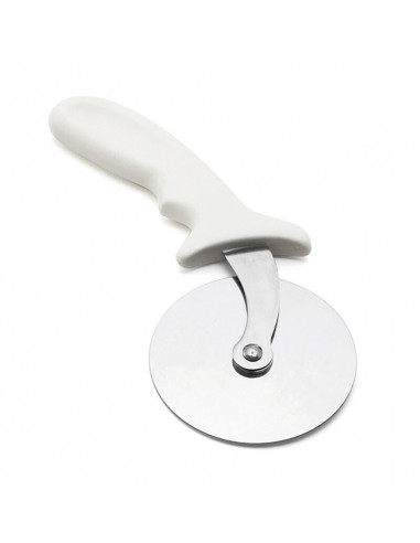 Roulette à pizza inox - Diamètre 10 cm - Manche blanc