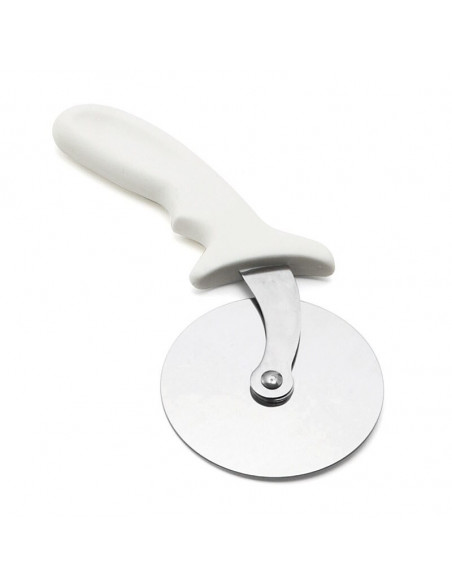 Roulette à pizza inox - Diamètre 10 cm - Manche blanc