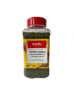 Persil entier ESPIG pot 90g herbe aromatique professionnelle pour burgers, sauces et préparations salées en restauration rapide.