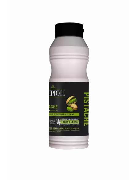 Topping pistache 17% 900g nappage professionnel pour glaces, crêpes, gaufres, desserts et boissons gourmandes.