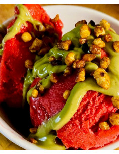 Topping pistache 17% 900g nappage professionnel pour glaces, crêpes, gaufres, desserts et boissons gourmandes. 2