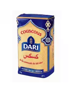 Couscous Dari moyen 1kg – semoule pour couscous, taboulé et salades en restauration professionnelle.