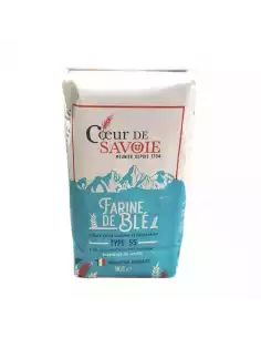 Farine de blé T55 1kg x10 pour crêpes, gaufres, pâtisserie et préparations culinaires professionnelles.
