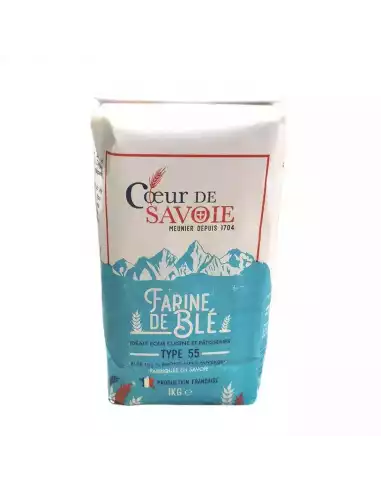 Farine de blé T55 1kg x10 pour crêpes, gaufres, pâtisserie et préparations culinaires professionnelles.