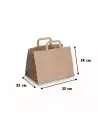 Sac cabas papier 32x22x24 cm par lot de 250 en kraft