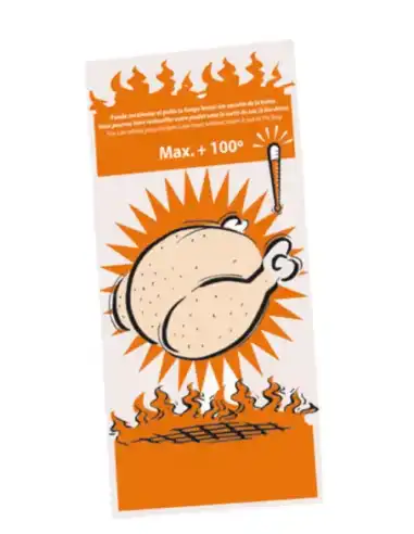 Sac pour 1 poulet en papier blanc