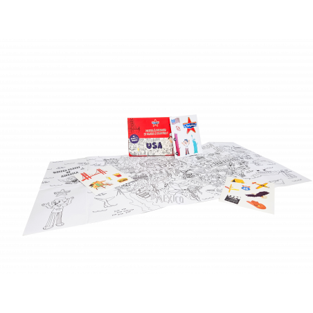 jeu Poster Amerique Coloris et trouve x 200 - CHR Appro