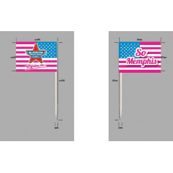 Mini Drapeaux "SO MEMPHIS" A Point (Marron) - CHR Appro
