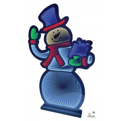 Bonhomme de Neige LED décoration lumineuse festive pour snacks, glaciers, coffee shops, crêperies et fast-foods.