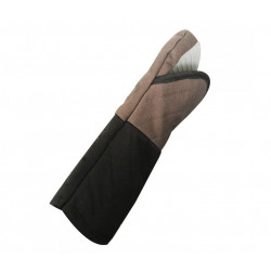 Gants anti-chaleur de cuisine textile + silicone 200° C max. Longueur 32cm - CHR Appro