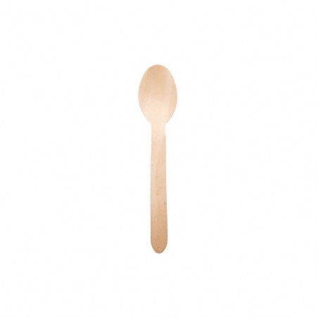 Cuillères dessert bois 160mm x100 - CHR Appro