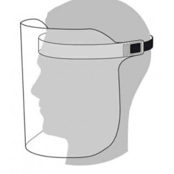 Visière plexi transparente de protection