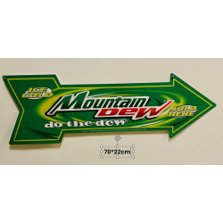 Plaque Métal décorative Mountaine 70 x 22 cm - CHR Appro