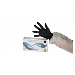 Boîte de gants nitrile noirs T7 M non poudrés x100
