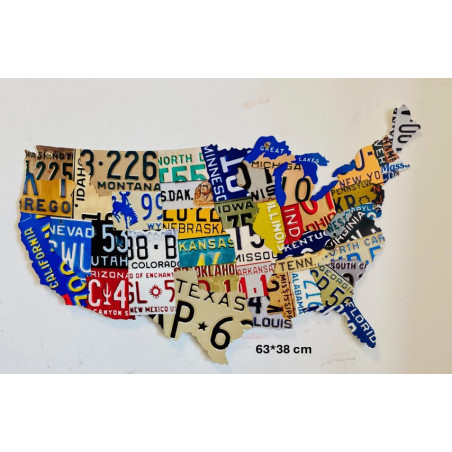Plaque Métal Amerique 63 x 38 cm - CHR Appro