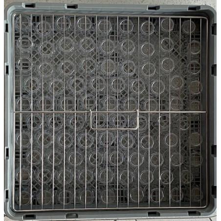 grille de lavage 460x460mm Ø5mm 18fils 2.4mm Inox 304L électropolie - CHR Appro