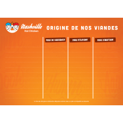 PANNEAU DES VIANDES NASHVILLE A4 - CHR Appro