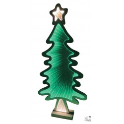 Sapin de Noël LED 120 cm – décoration lumineuse élégante et professionnelle pour vitrines, restaurants et coffee shops.
