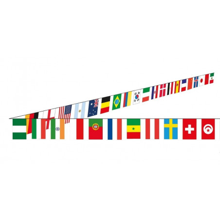 guirlande drapeaux 32 pays 10M - CHR Appro