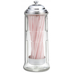 Distributeur de pailles professionnel – accessoire de comptoir hygiénique pour bars et restaurants.