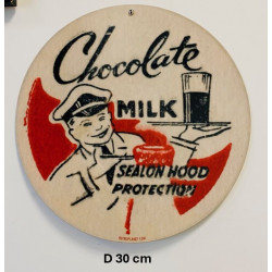 Plaque Métal décorative Chocolate 30 cm diametre - CHR Appro