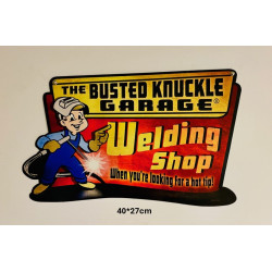 Plaque Métal décorative garage shop 40 x 27 cm - CHR Appro