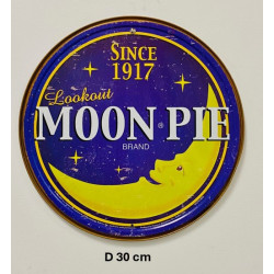 Plaque Métal décorative Moon Pie diam 30 - CHR Appro