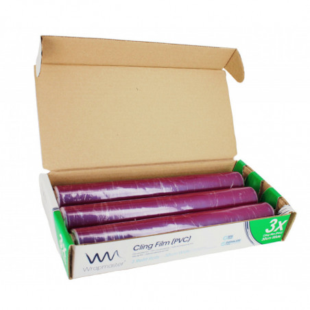 Film alimentaire Alba professionnel 45cmx300m par 3 rouleaux