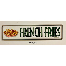 Plaque Métal décorative french fries 51 x 12.8 cm - CHR Appro