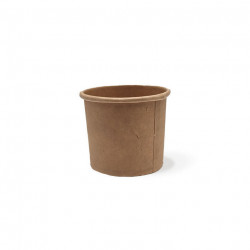 Pots livraison kraft 6 cl – petit pot alimentaire pour sauce, topping, coulis et craquant en glacier et coffee shop.