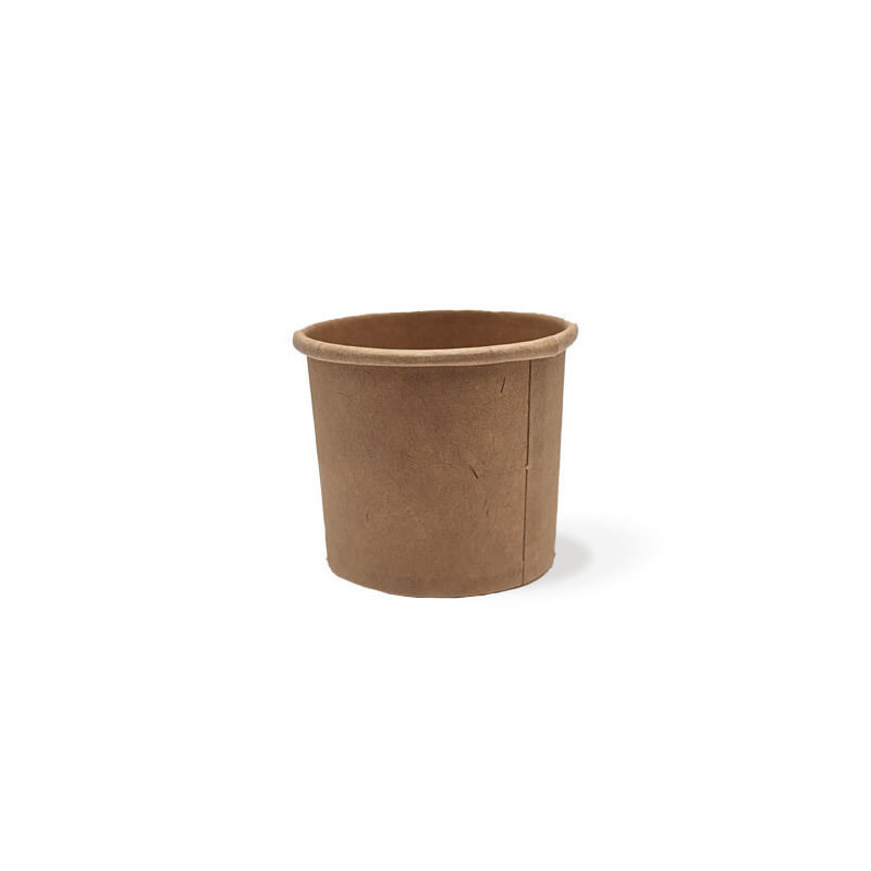 Pots livraison kraft 6 cl – petit pot alimentaire pour sauce, topping, coulis et craquant en glacier et coffee shop.