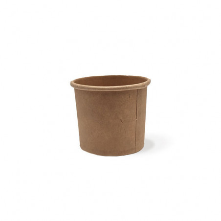 Pots livraison kraft 6 cl – petit pot alimentaire pour sauce, topping, coulis et craquant en glacier et coffee shop.