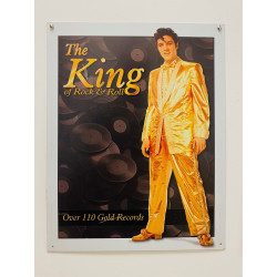 Plaque Métal décorative king of rock & roll 32x40.5 - CHR Appro