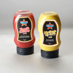 Moutarde TD Memphis mi-forte 290 g – lot de 12 bouteilles pour crêperies et snacks.