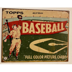 Plaque Métal décorative basball 40.5 x 32 cm - CHR Appro