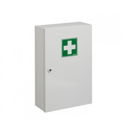 Armoire à pharmacie 1 porte en acier poudré avec serrure à clé pour CHR