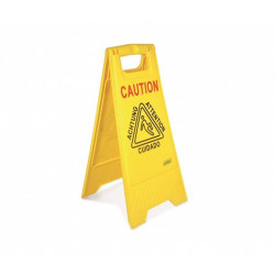 Panneau affichage sol glissant jaune sécurité