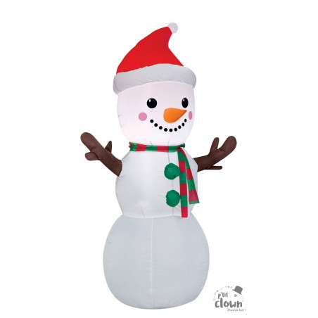 Bonhomme de Neige Gonflable Lumineux décoration de Noël intérieure et extérieure
