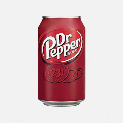 Boisson Dr Pepper 33 cl x 24 canettes – soda américain rafraîchissant pour snacks, coffee shops et glaciers professionnels.