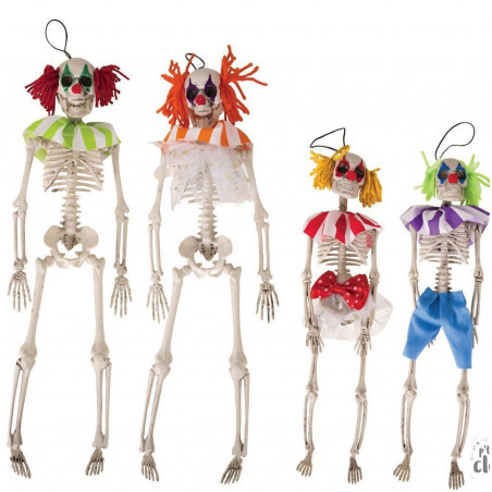 Famille de squelettes de clowns à suspendre - CHR Appro