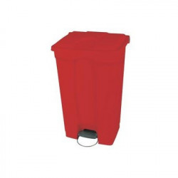 Poubelle à pédale rouge 90L | Hygiène CHR APPRO