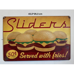 Plaque Métal décorative sliders 43.5 x 29.3 cm - CHR Appro