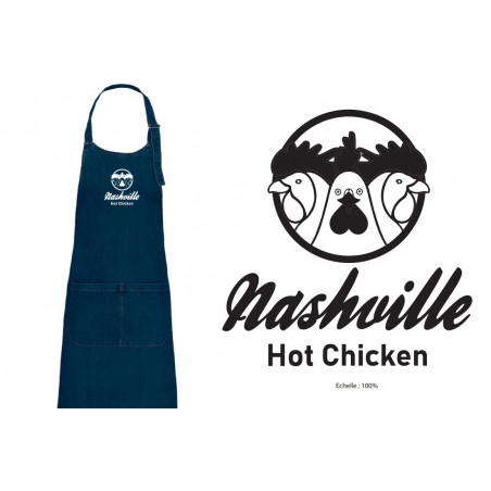 Tablier Jean NASHVILLE - Taille unique réglable - CHR Appro