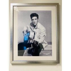 cadre brush metal Elvis guitard 70x56 cm - CHR Appro