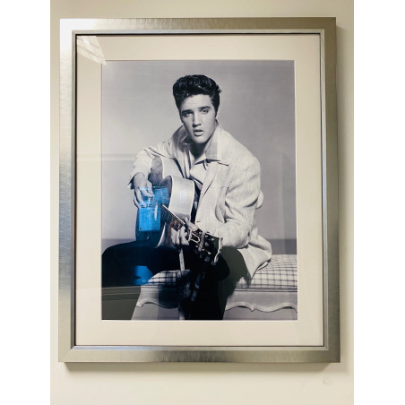 cadre brush metal Elvis guitard 70x56 cm - CHR Appro