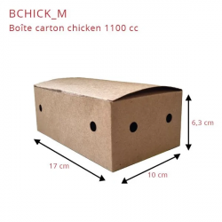 Boite  kraft  chicken M 170x98x63  x 200 - CHR Appro