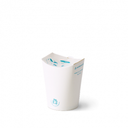Pot gobelet en papier Aqueous avec couvercle pliable pour boisson