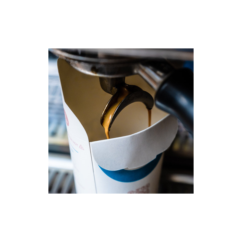 Pot gobelet en papier Aqueous avec couvercle pliable pour chocolat