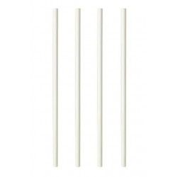 Pailles papier milkshake blanches 0,8x23 x150 | CHR Appro